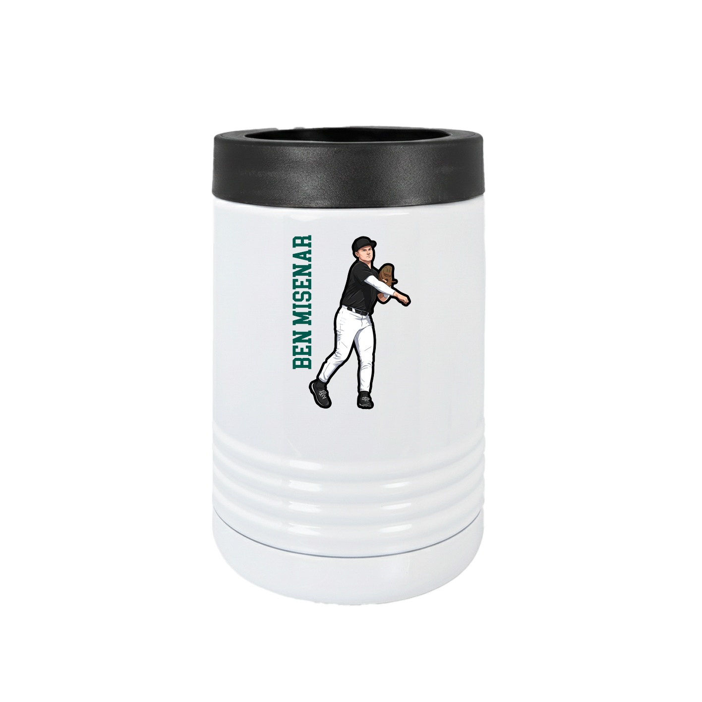 Beverage Holder — Name Vertical in White