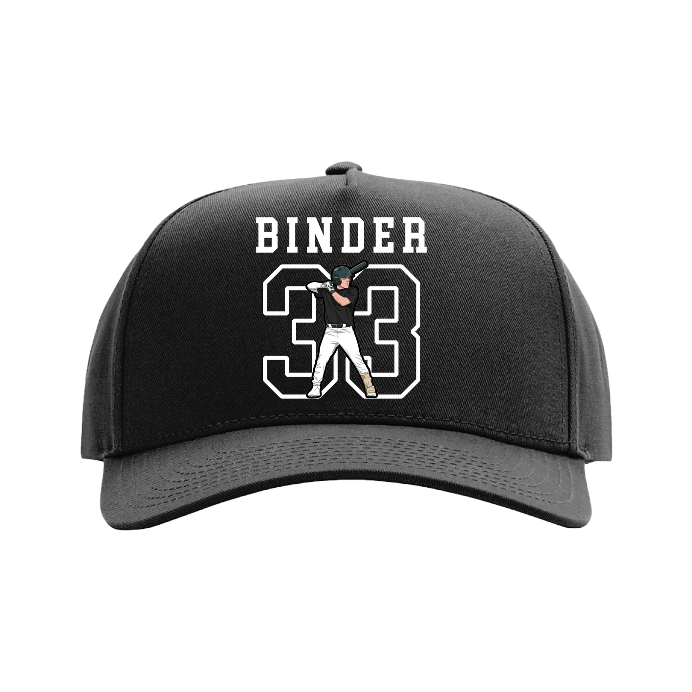 Full Fabric Five-Panel Champ Cap — Shirsey in Black