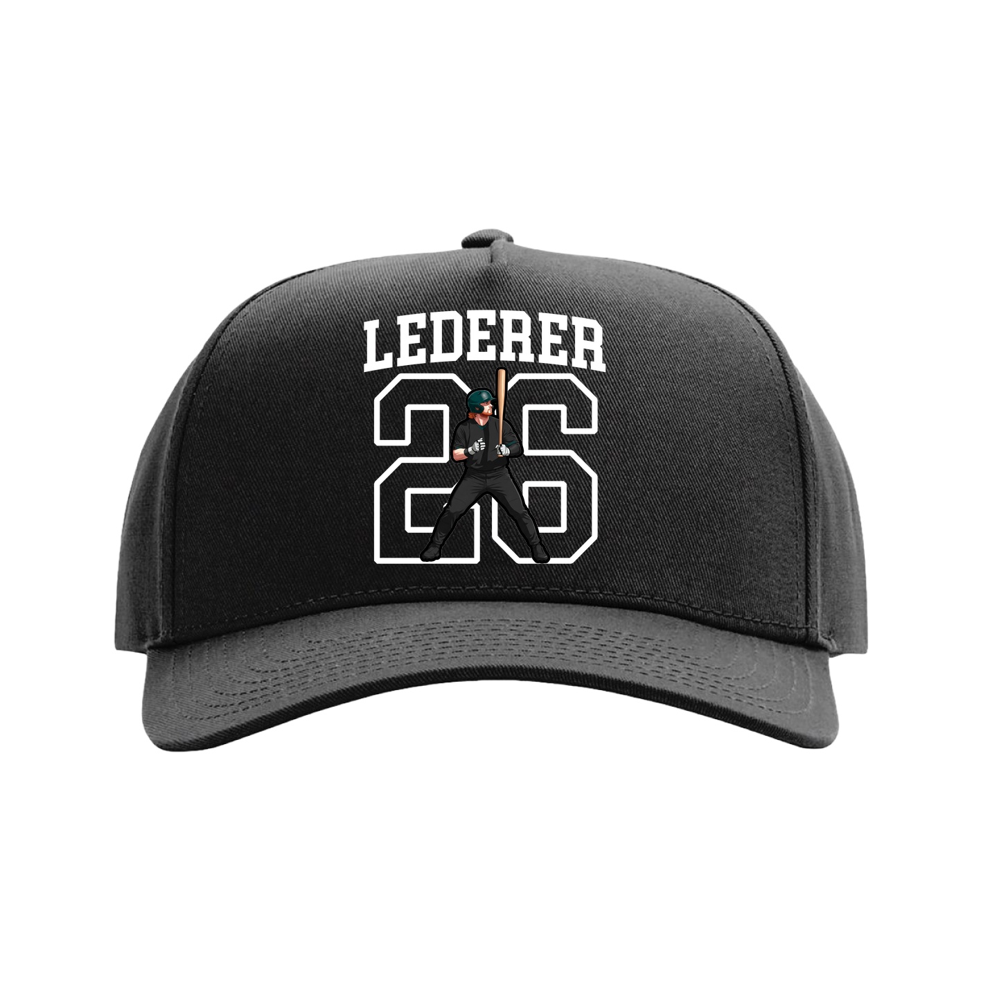 Full Fabric Five-Panel Champ Cap — Shirsey in Black