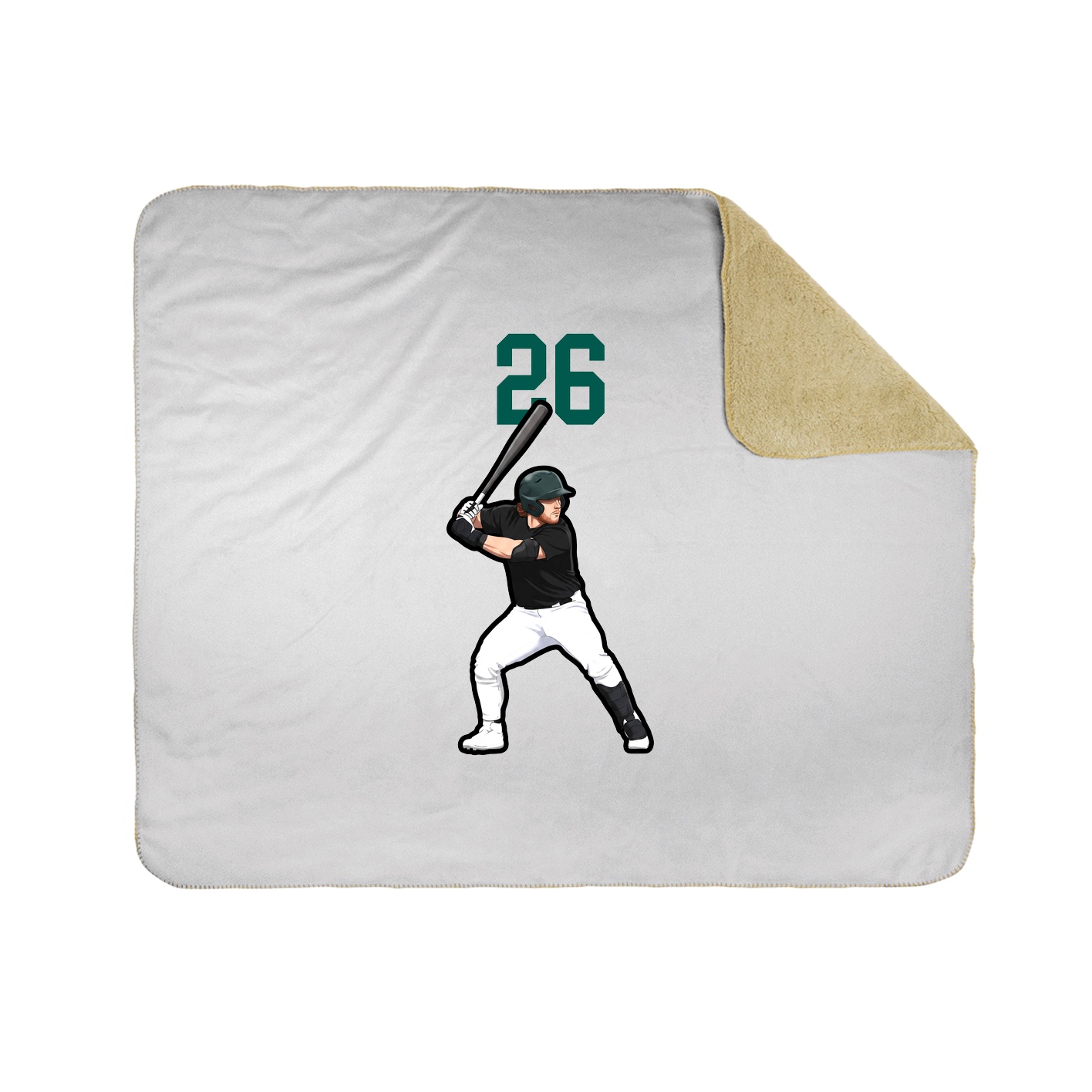 Throw Blanket — Number Top in White
