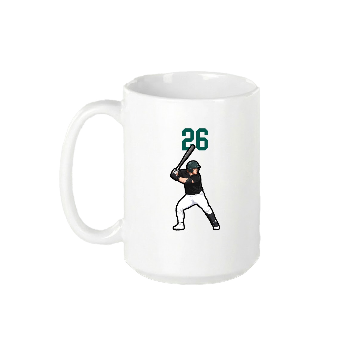15oz Coffee Mug — Number Top in White