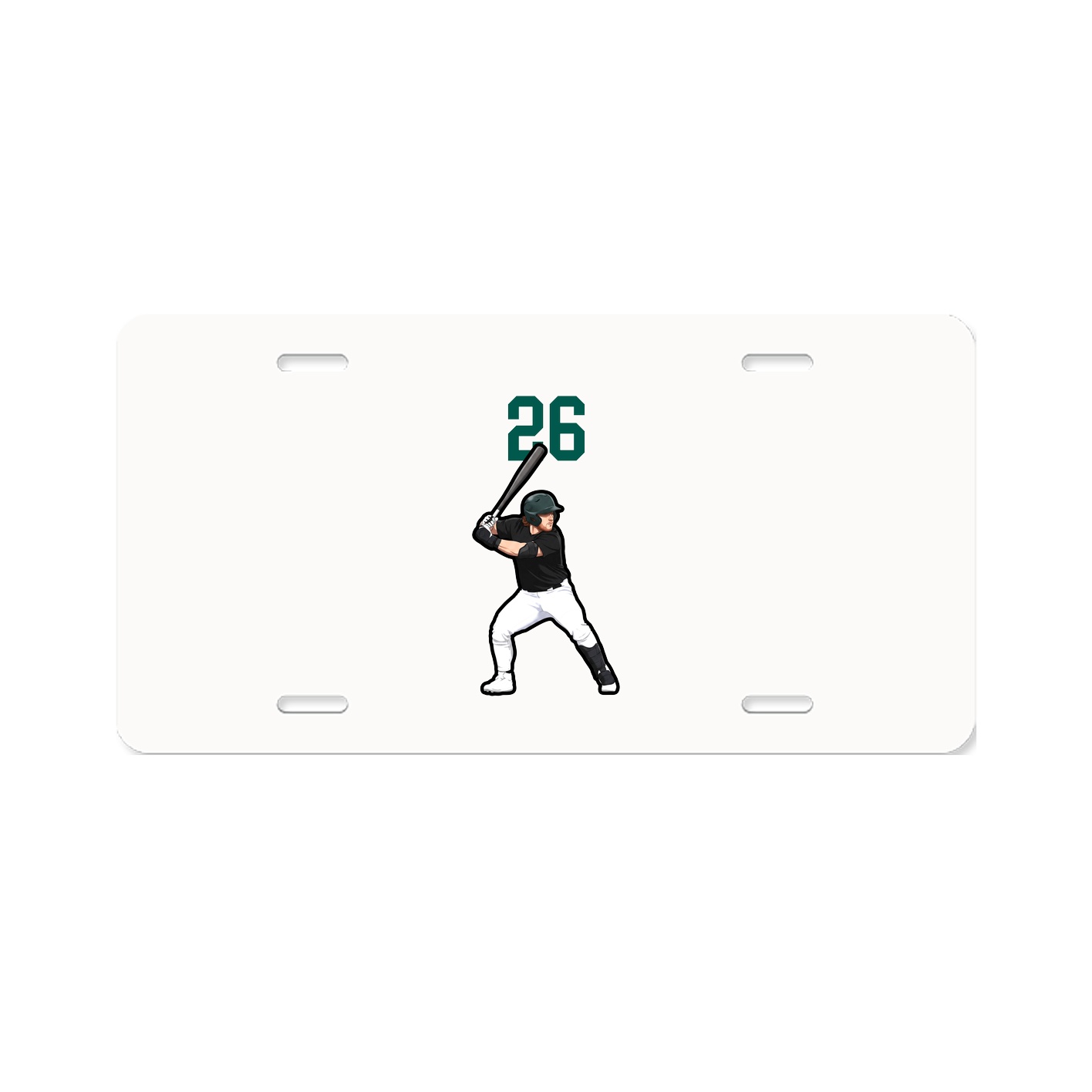 License Plate — Number Top in Classic