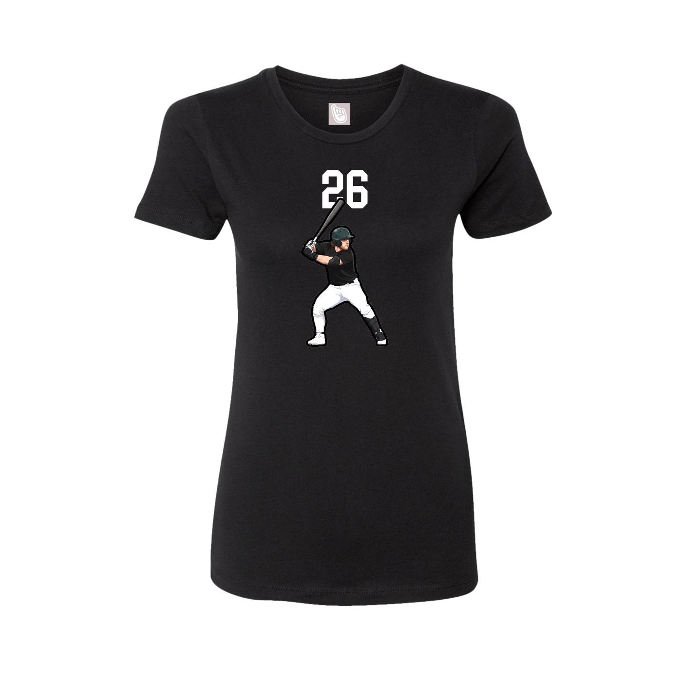 Womens Tee — Number Top in Black