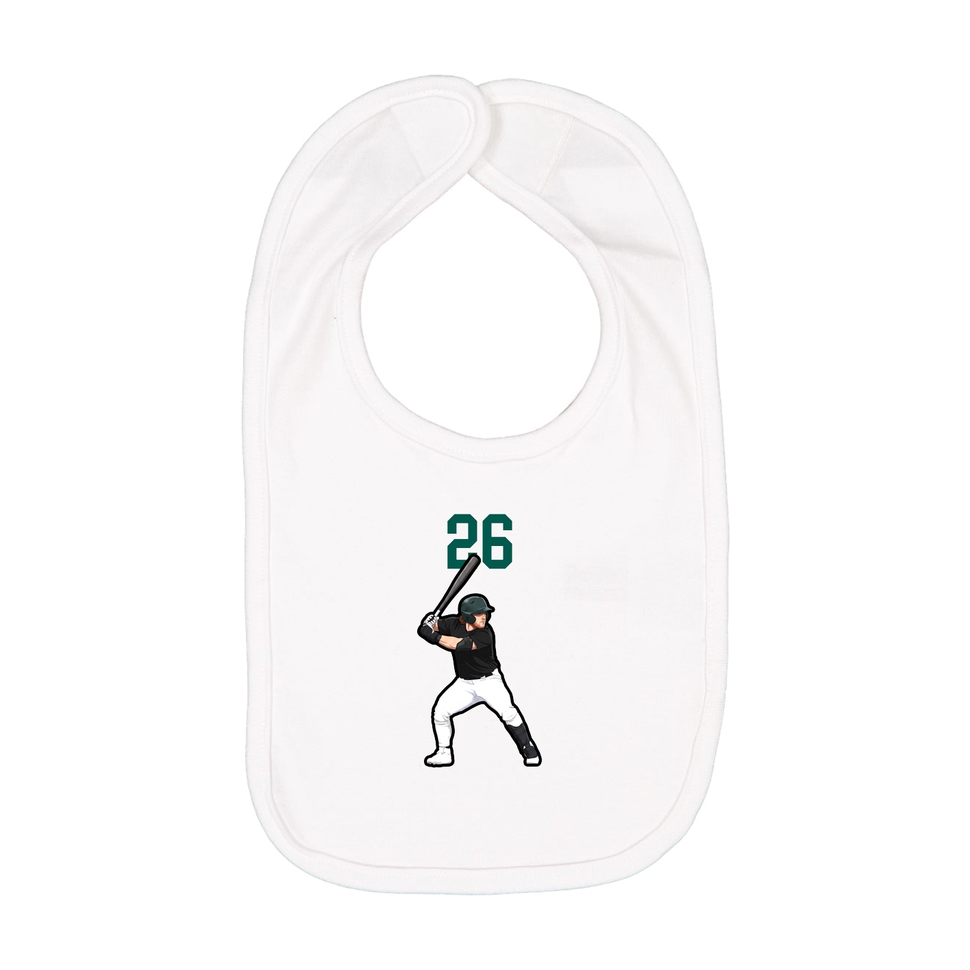 Infant Bib — Number Top in White