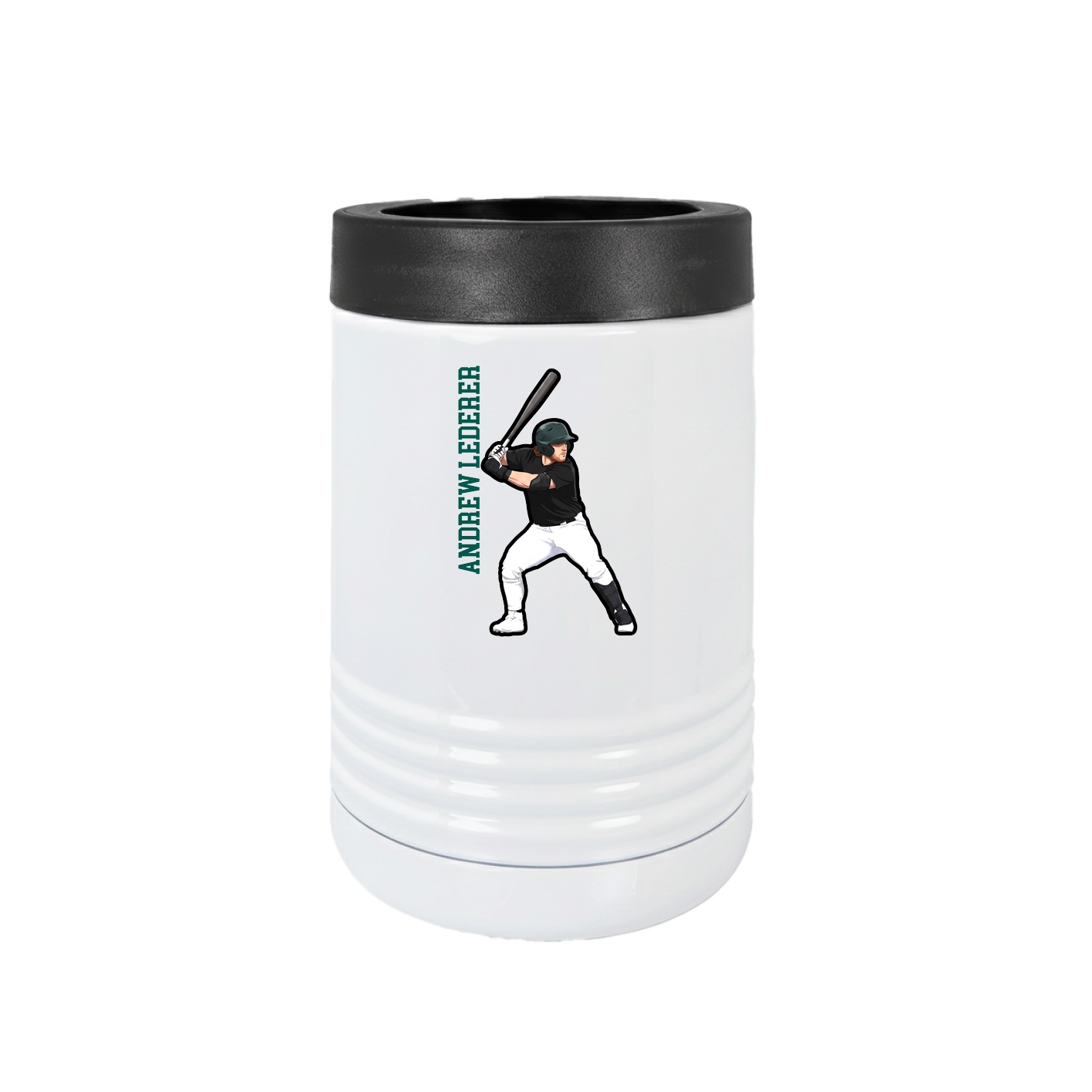 Beverage Holder — Name Vertical in White