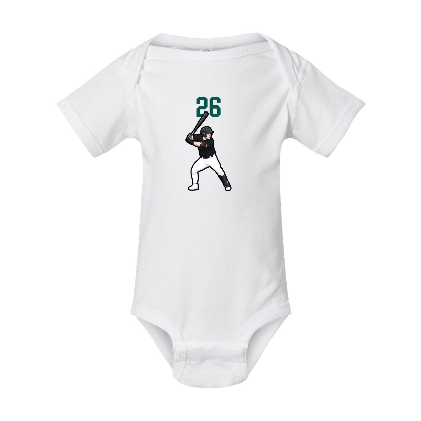 Baby Onesie — Number Top in White