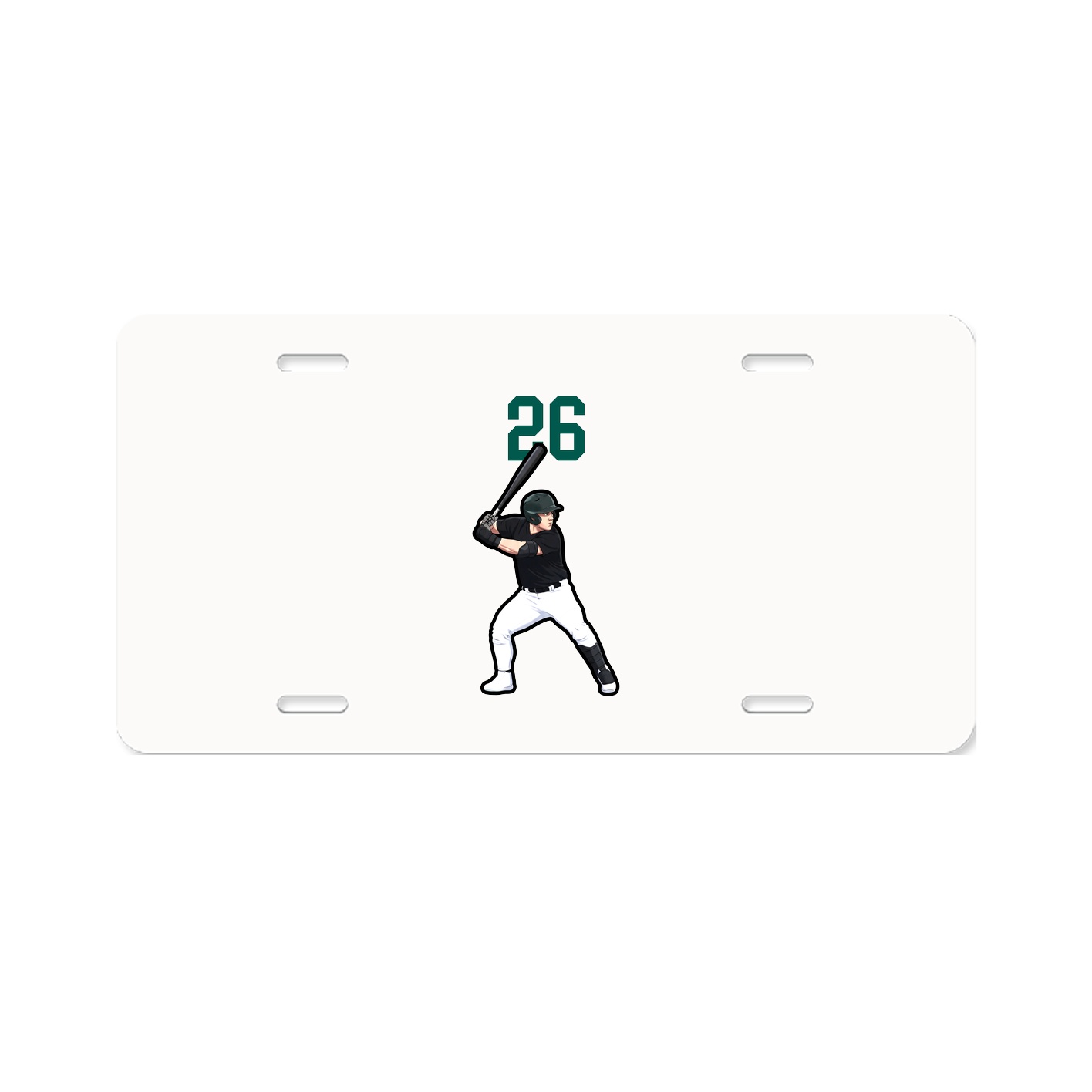 License Plate — Number Top in Classic