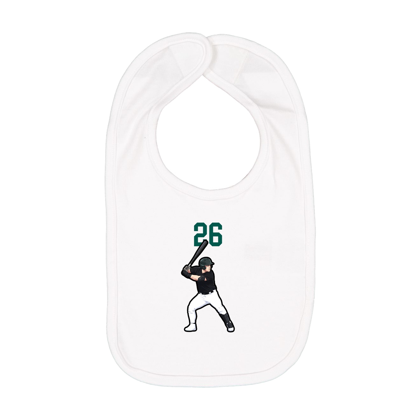 Infant Bib — Number Top in White