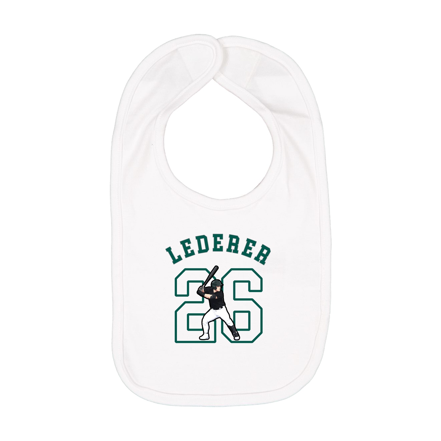 Infant Bib — Shirsey Arch in White