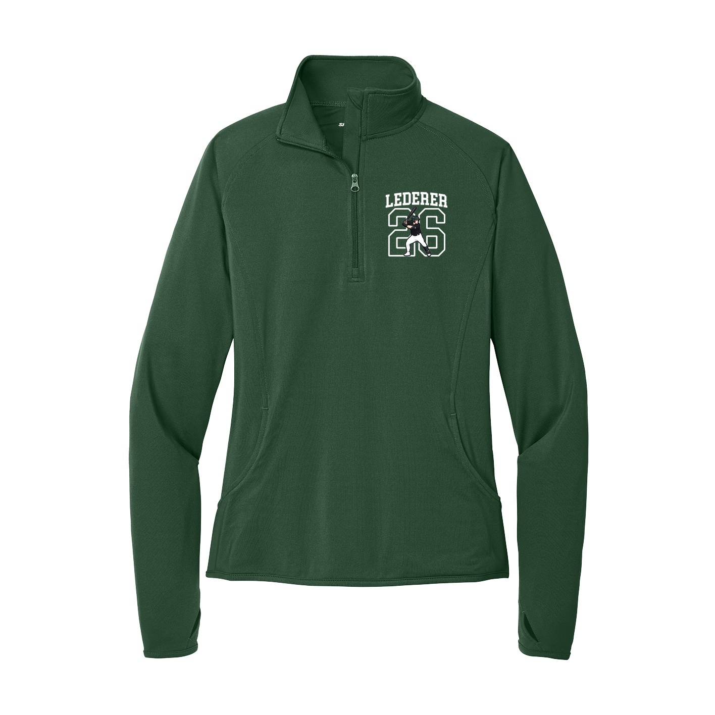 Women's Q-Zip Pullover — Shirsey in Green