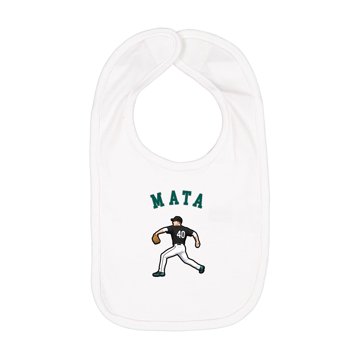 Infant Bib — Shirsey Arch in White