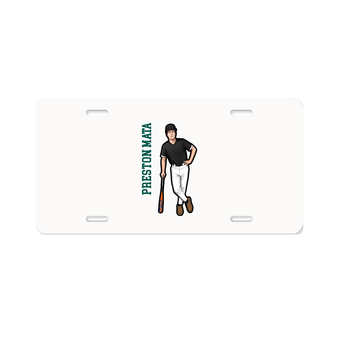 License Plate — Name Vertical in Classic
