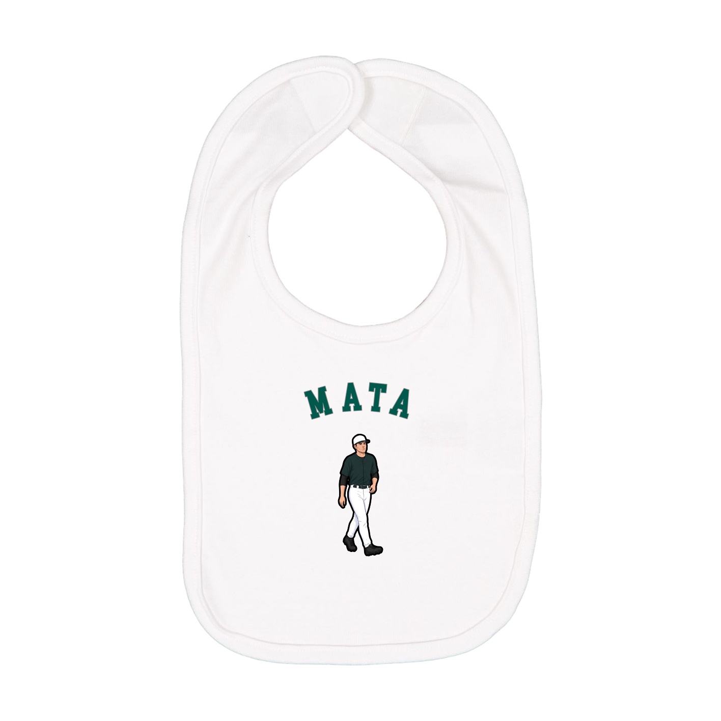 Infant Bib — Shirsey Arch in White