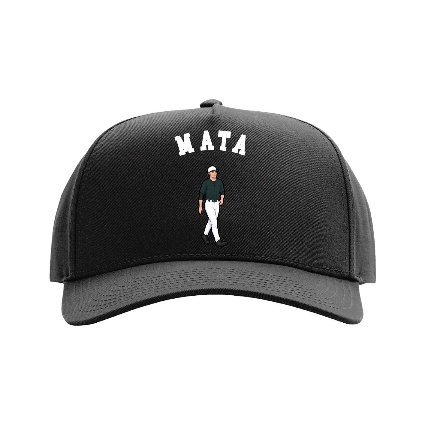 Full Fabric Five-Panel Champ Cap — Shirsey Arch in Black