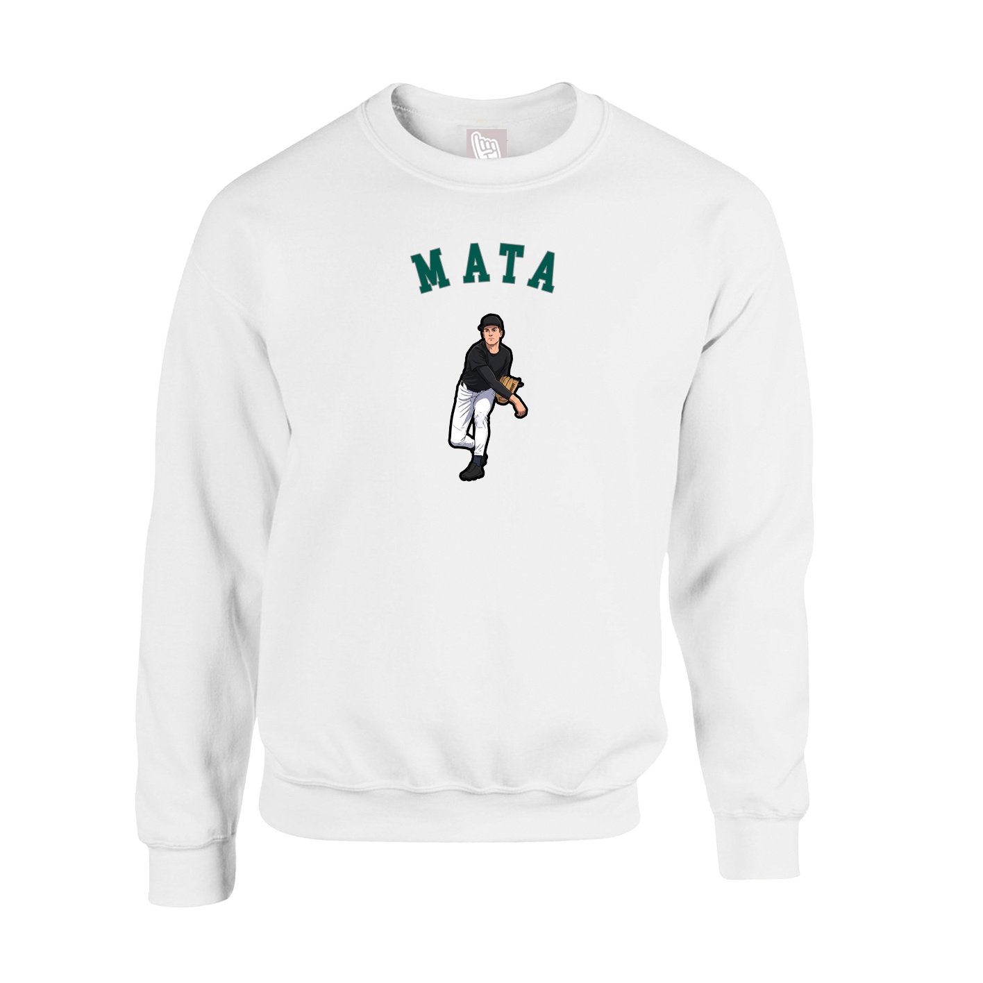 Fleece Crew — Shirsey Arch in White
