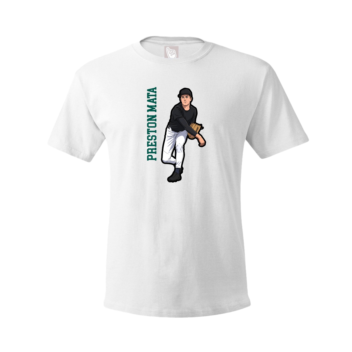 Youth Tee — Name Vertical in White
