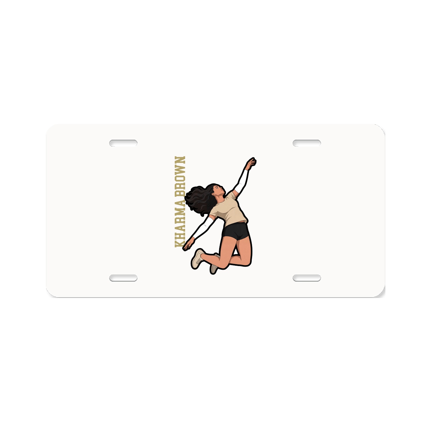 License Plate — Name Vertical in Classic