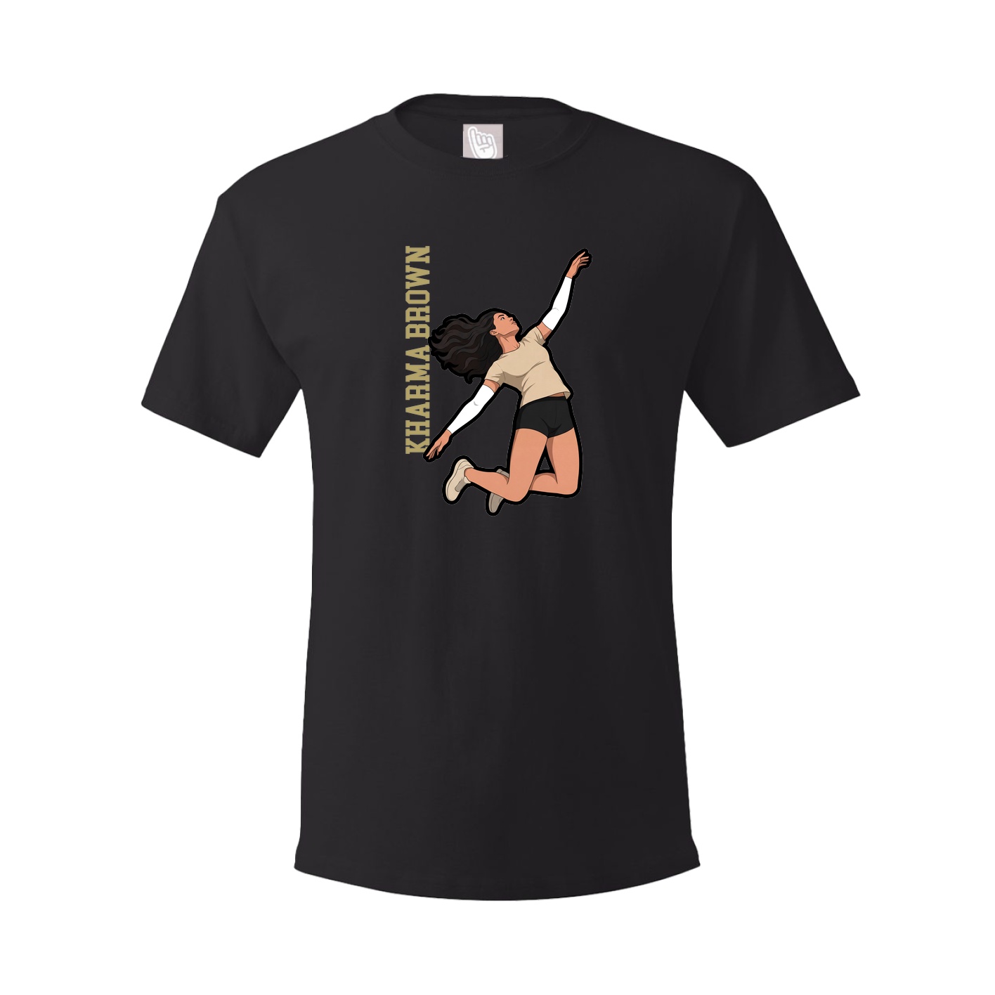 Tee — Name Vertical in Black
