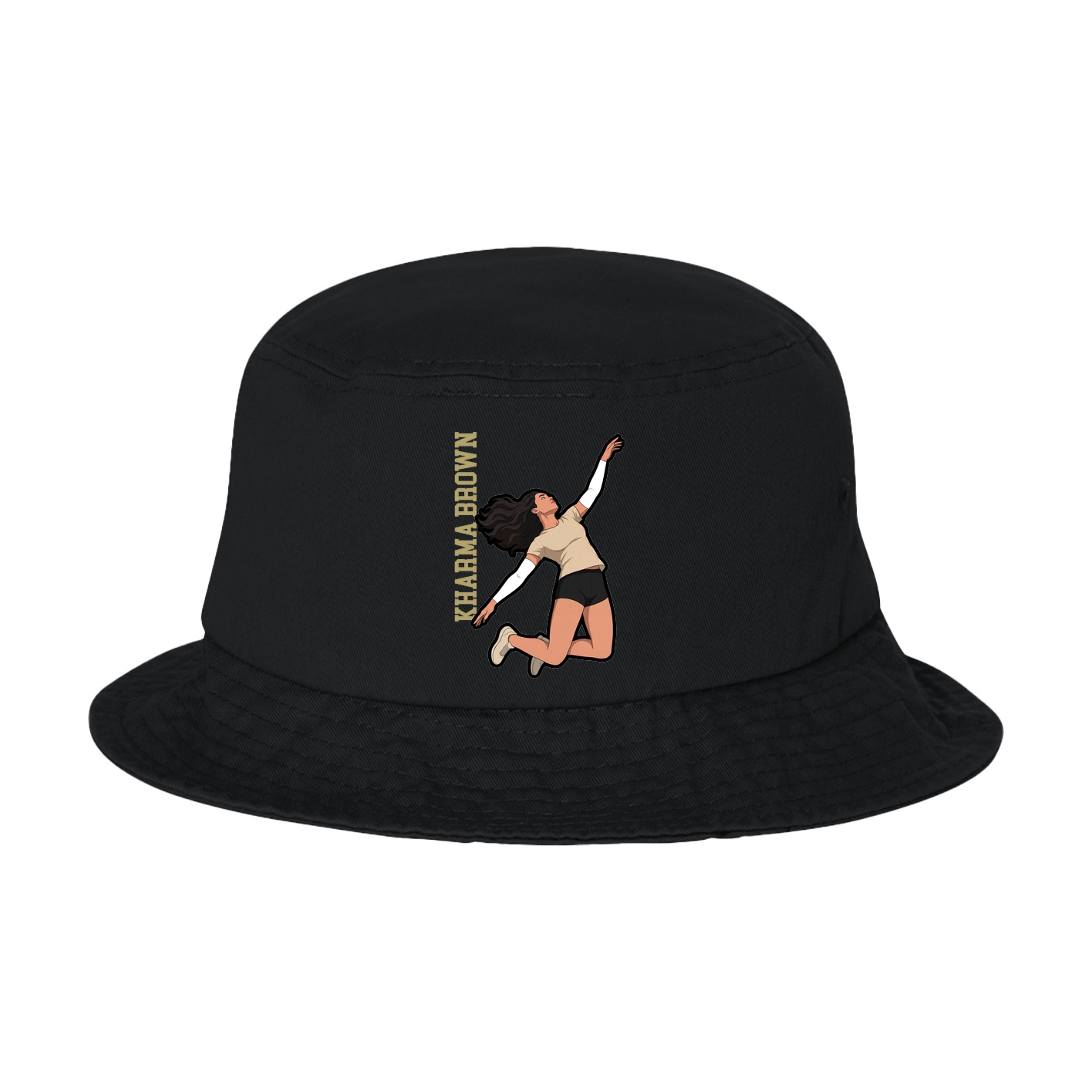Bucket Cap — Name Vertical in Black
