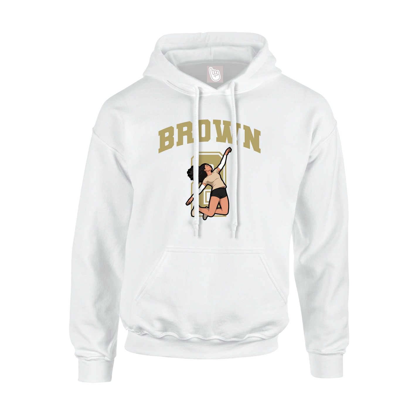 Hoodie — Number in White