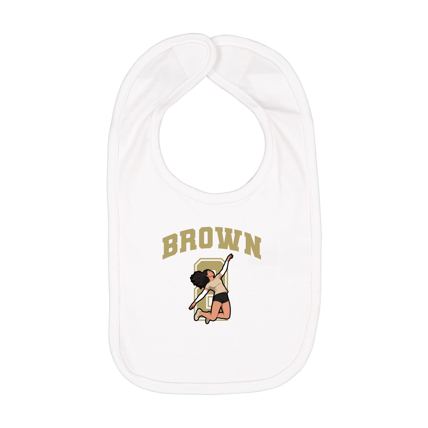 Infant Bib — Number in White