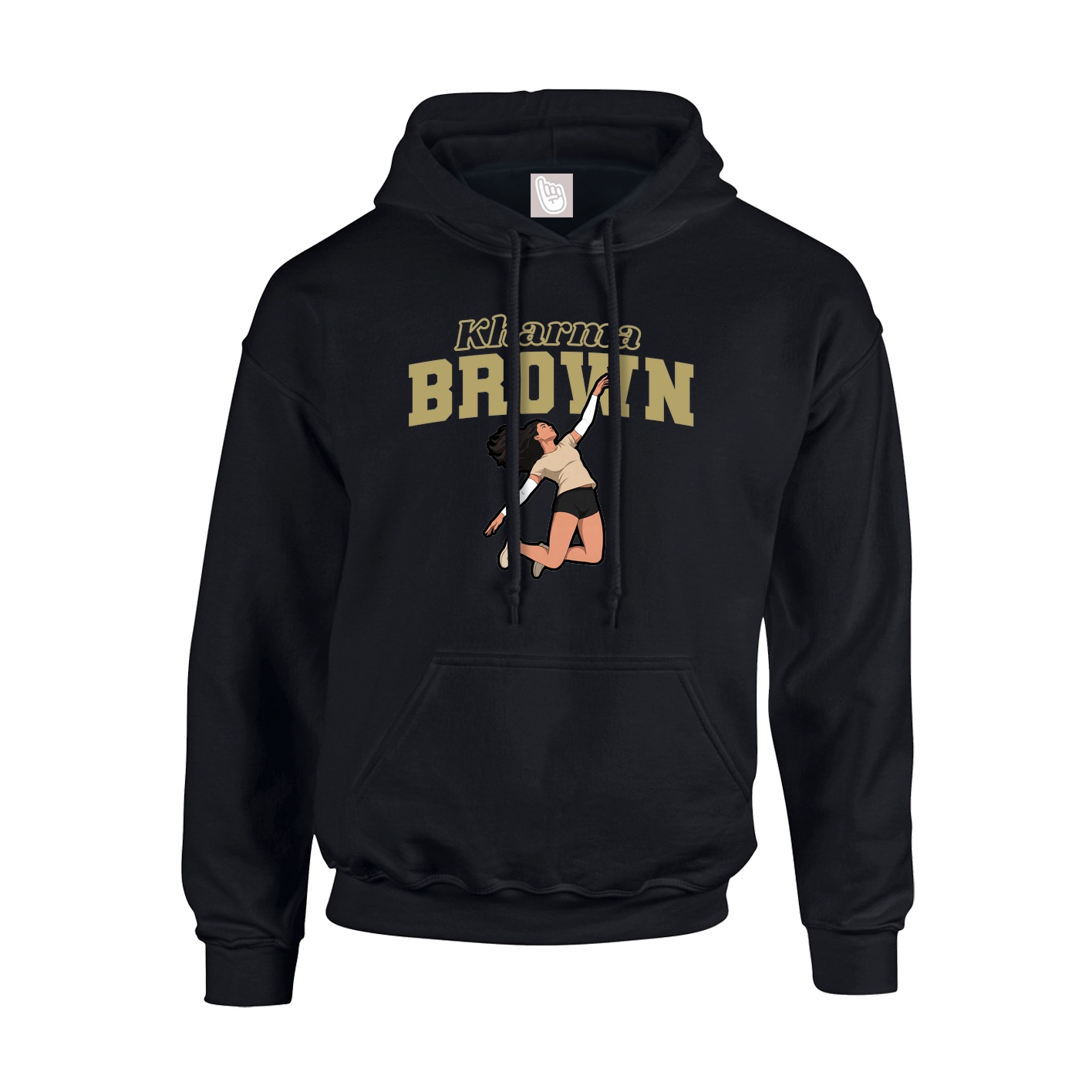 Youth Hoodie — Name Arch in Black