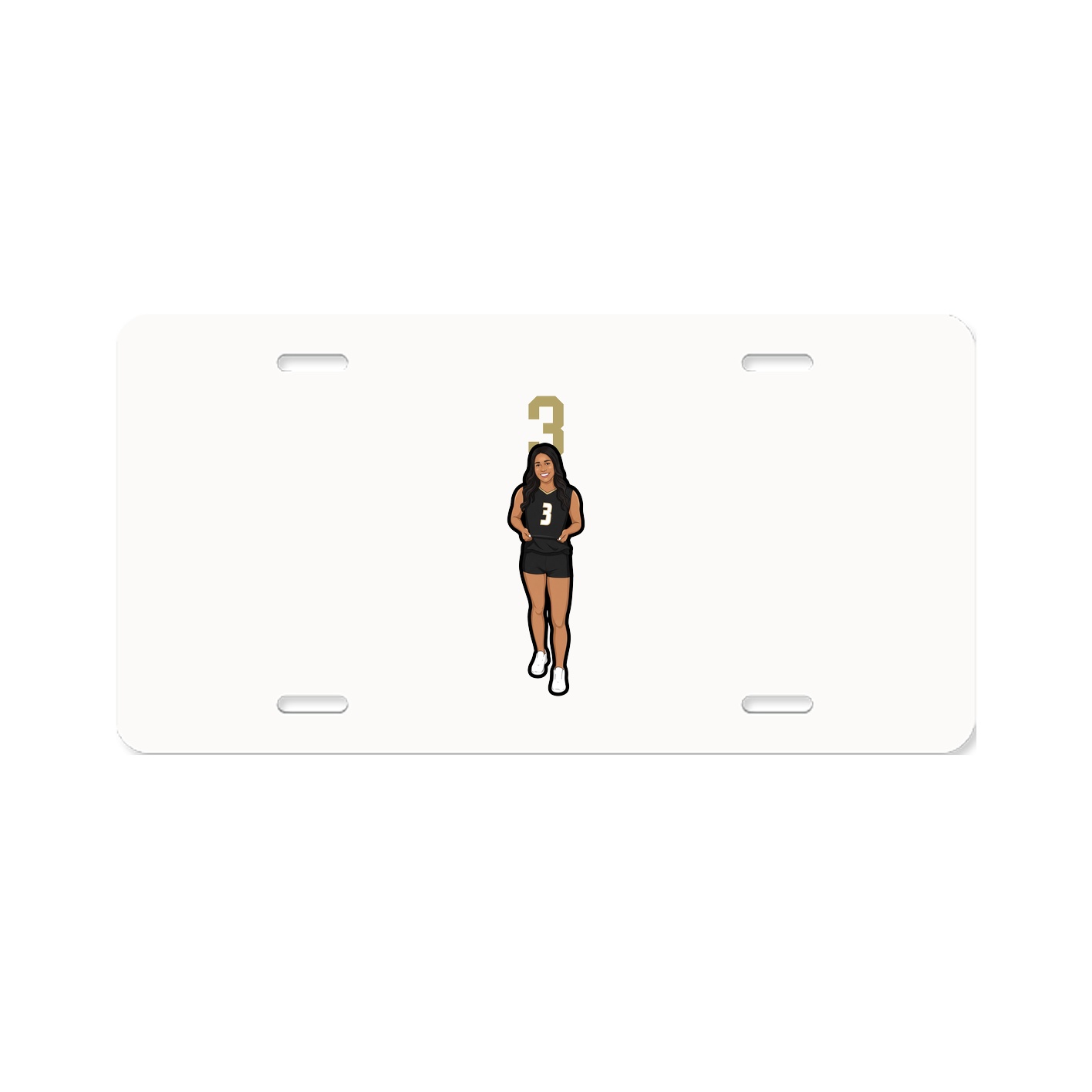 License Plate — Number Top in Classic