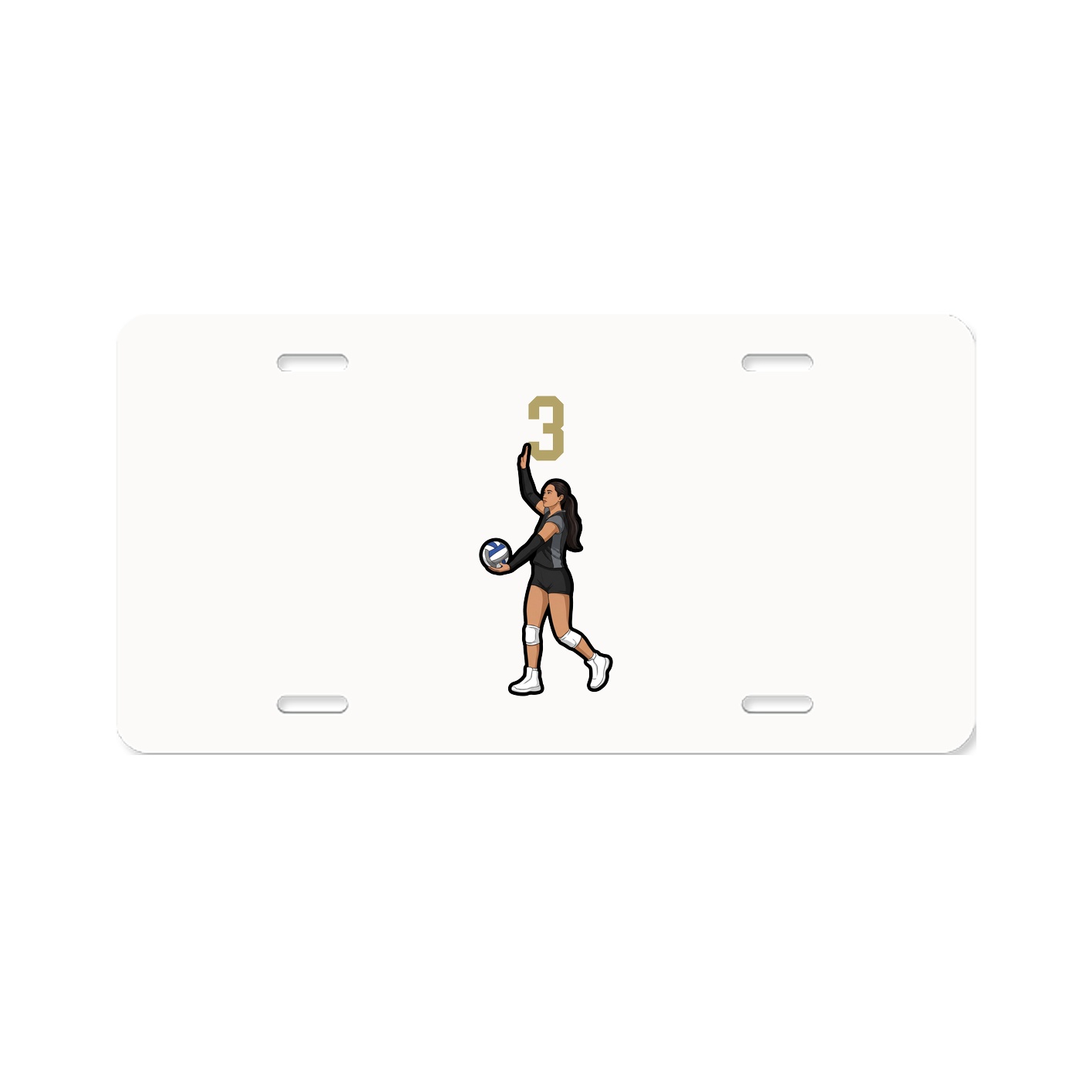 License Plate — Number Top in Classic