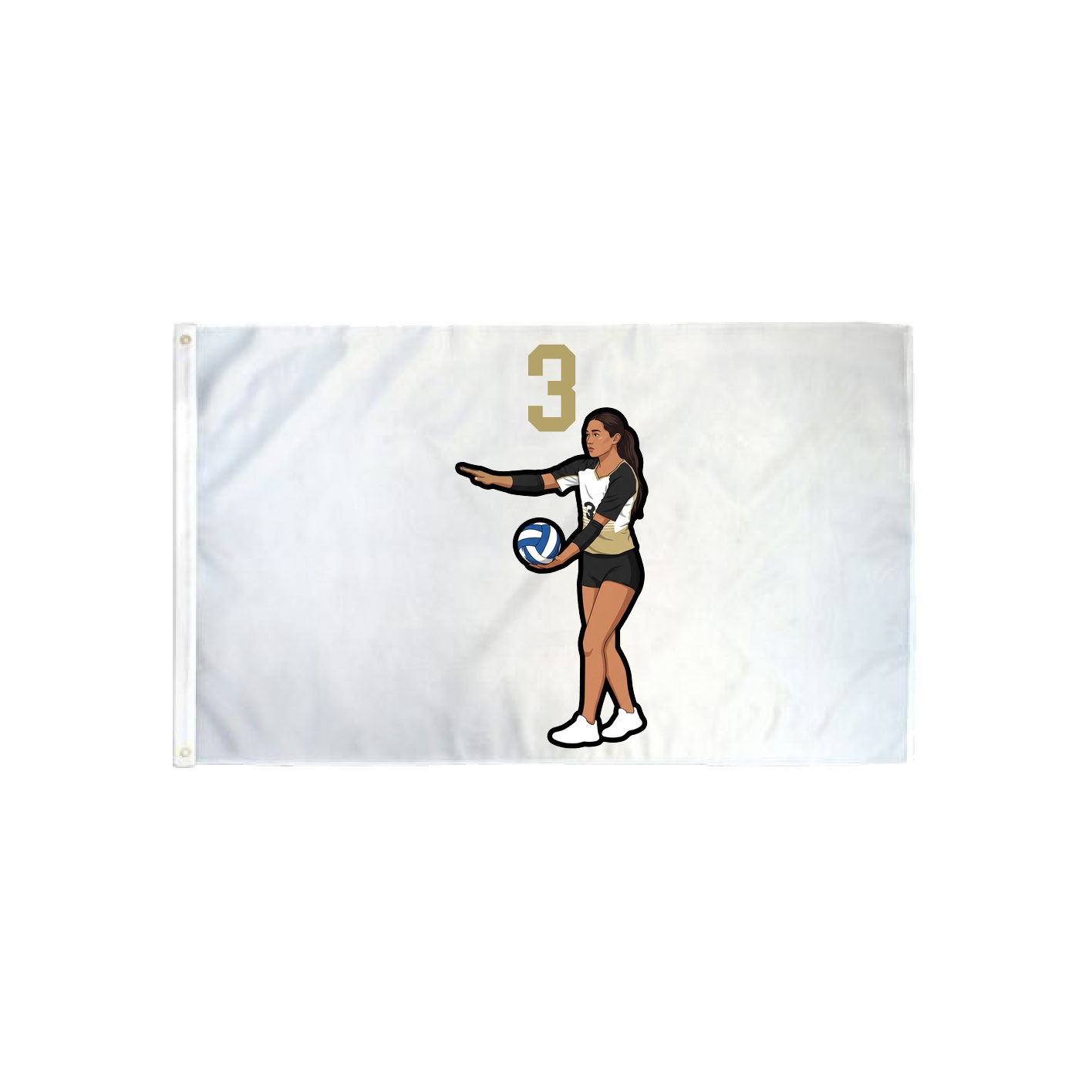 3x5 Flag — Number Top in Classic