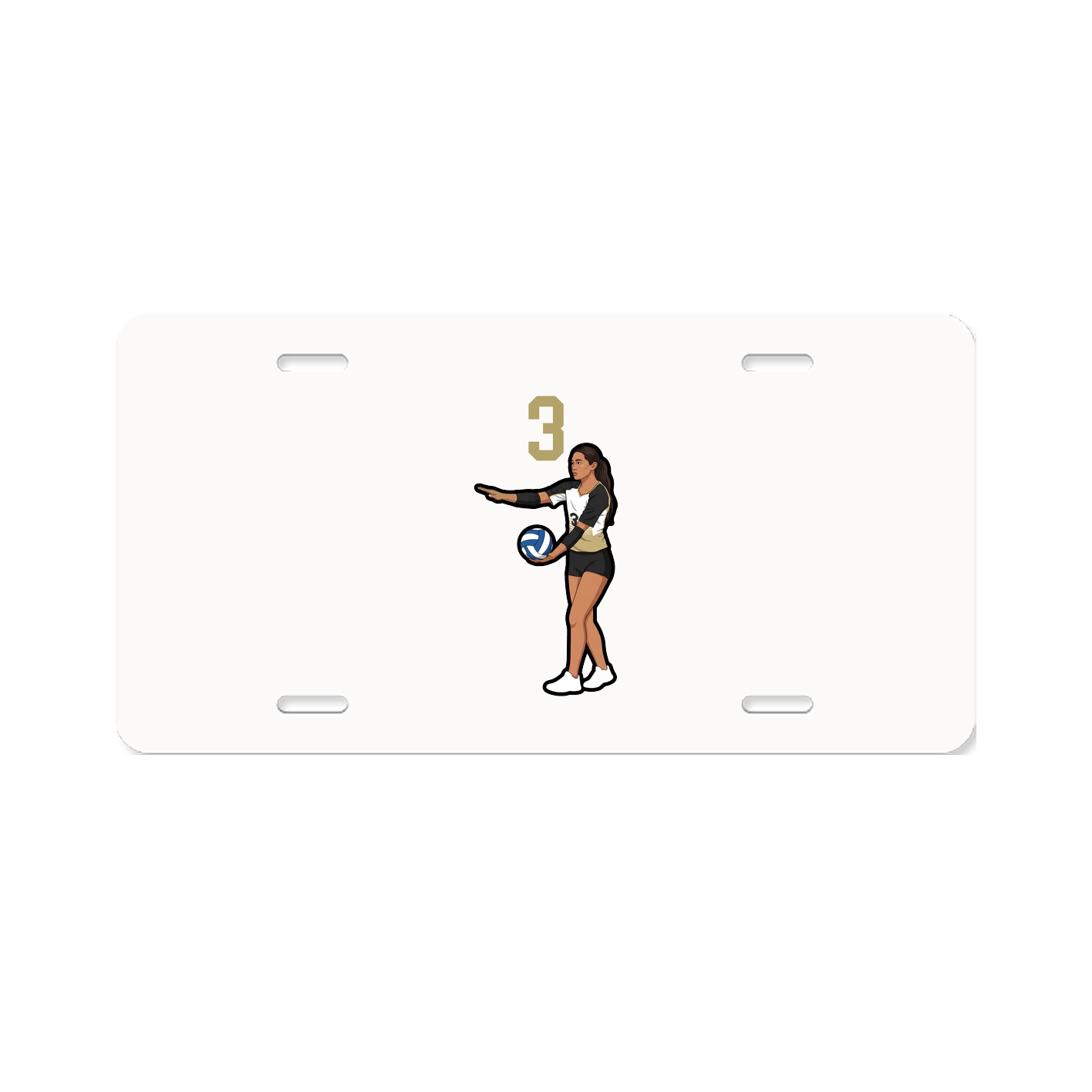 License Plate — Number Top in Classic