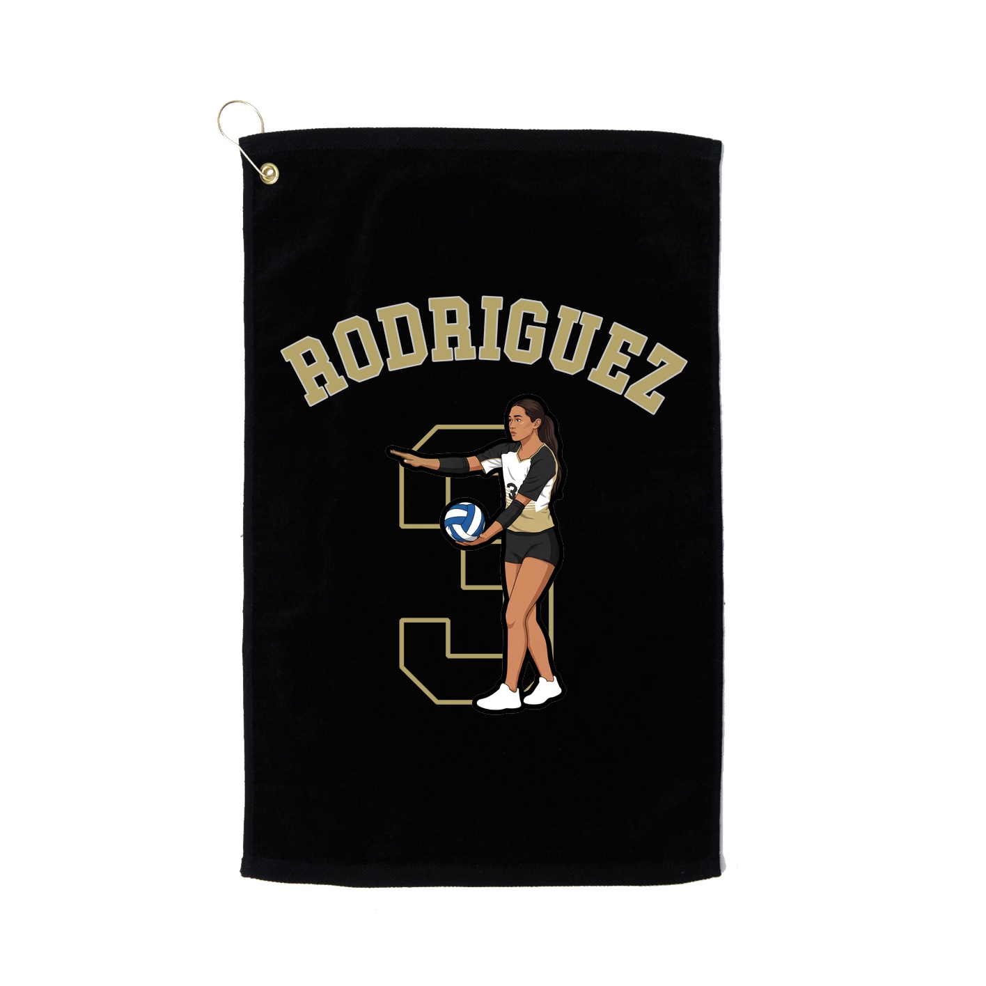 Golf Towel — Shirsey Arch in Black