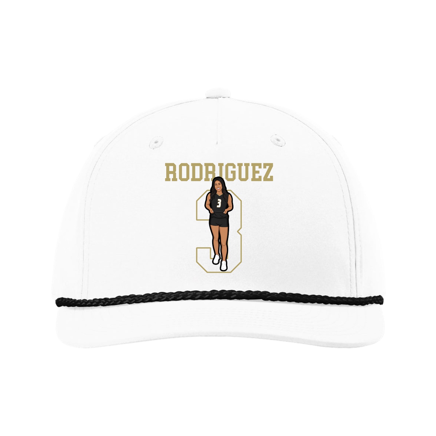 Five-Panel Classic Rope Cap — Shirsey in White