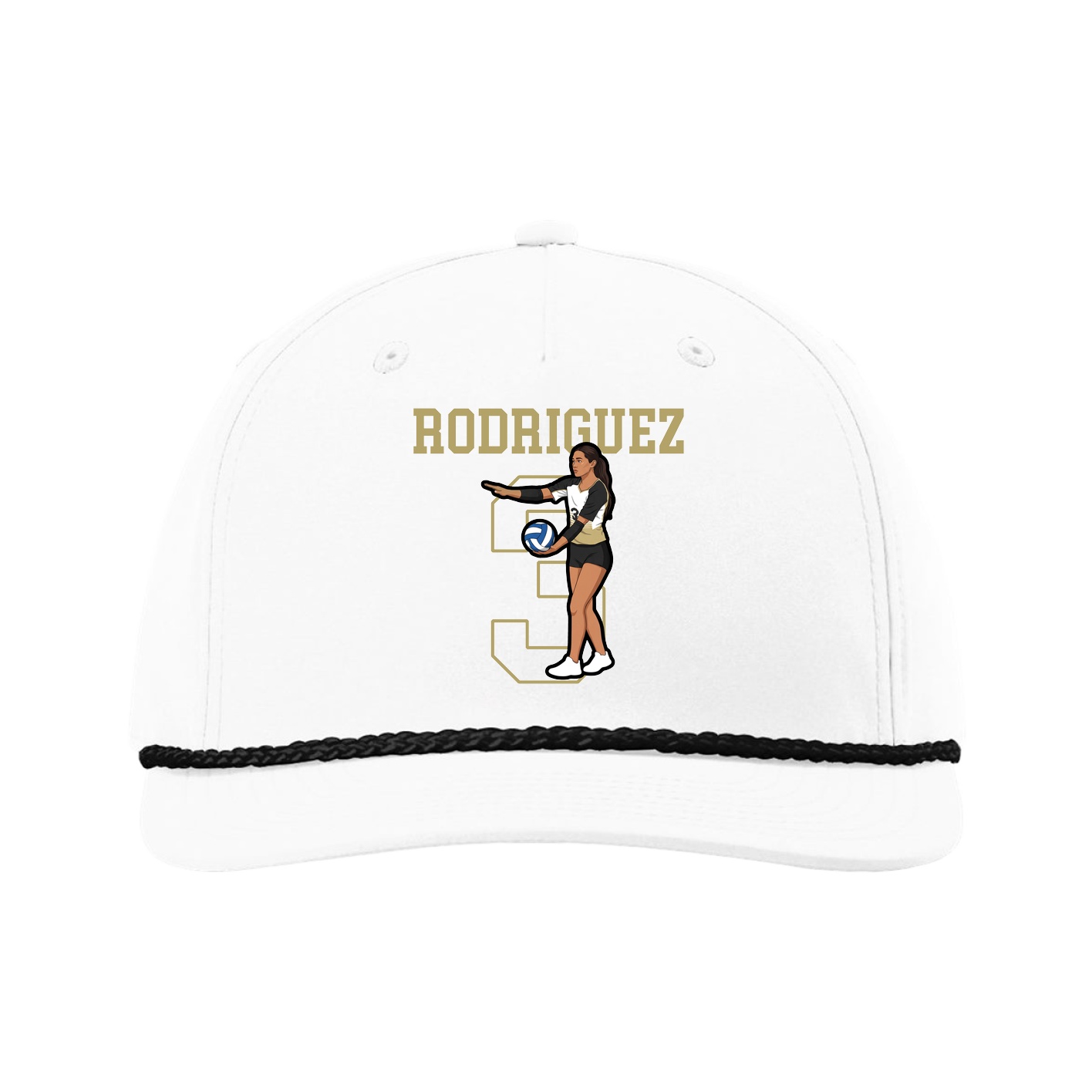 Five-Panel Classic Rope Cap — Shirsey in White