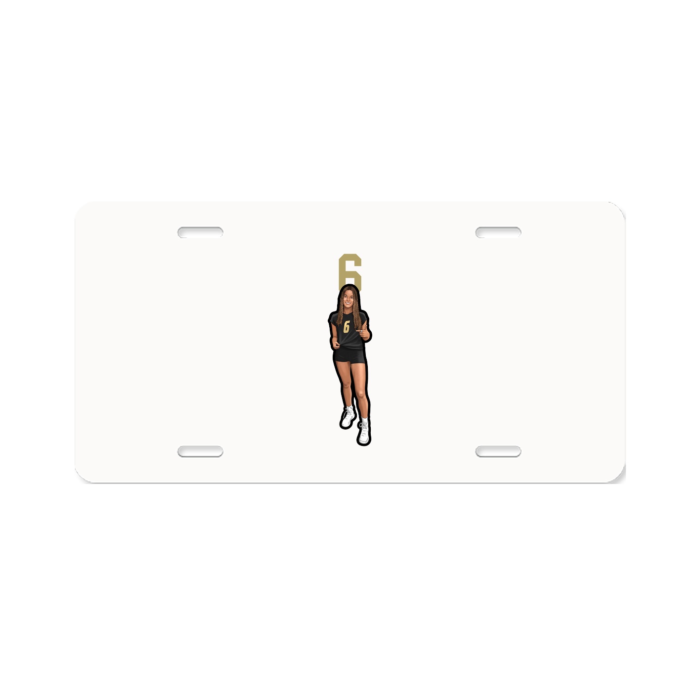 License Plate — Number Top in Classic