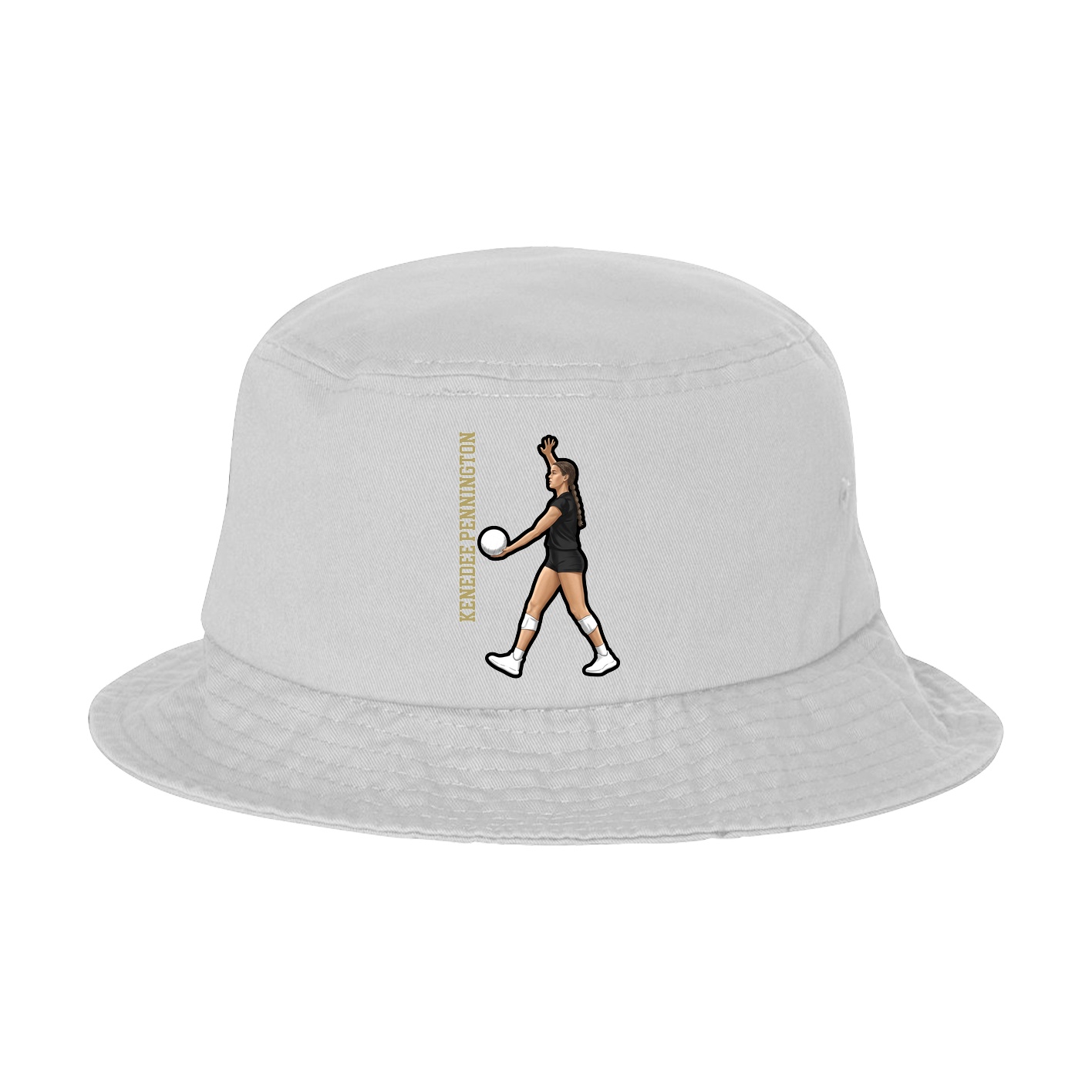 Bucket Cap — Name Vertical in White