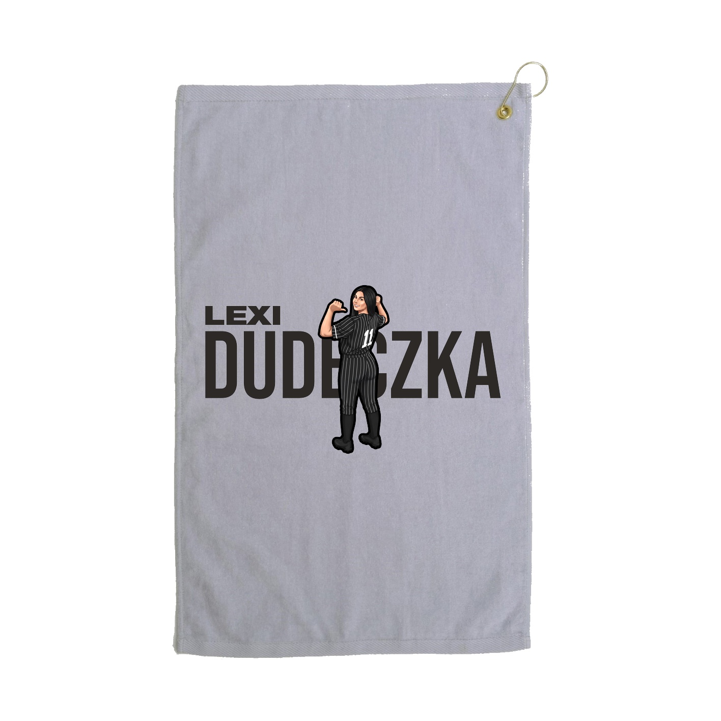 Golf Towel — Player Name in Grey