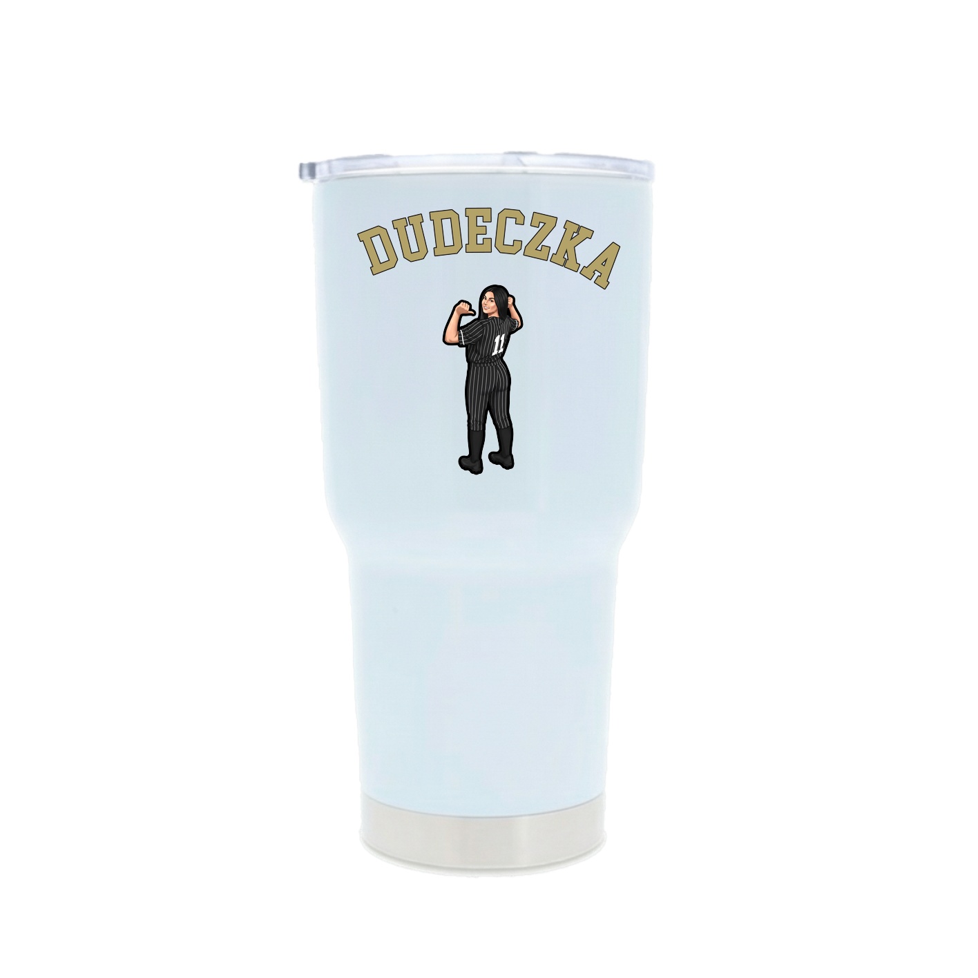 30oz Stainless Steel Tumbler — Shirsey Arch in White
