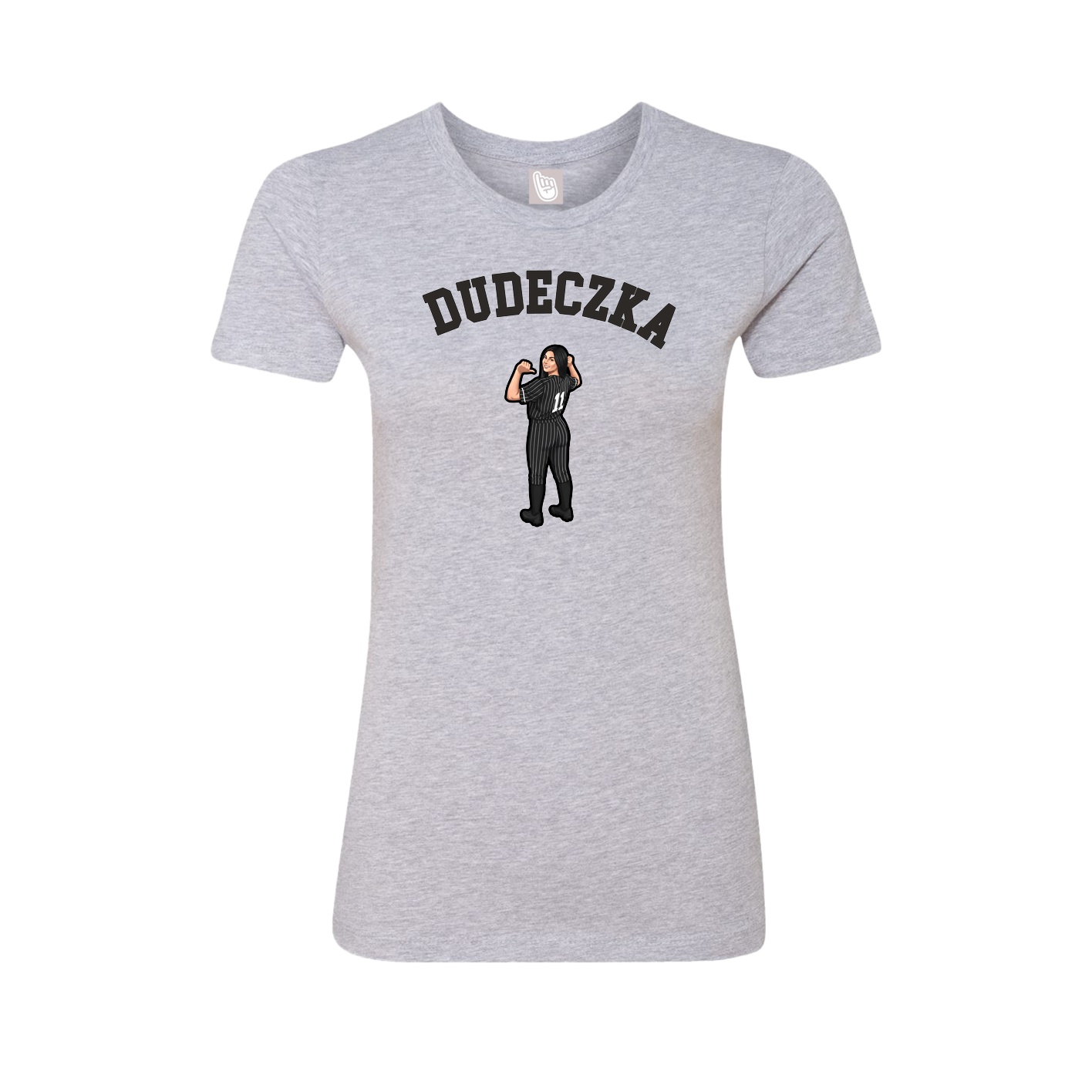 Fitted Women's Tee — Shirsey Arch in Grey