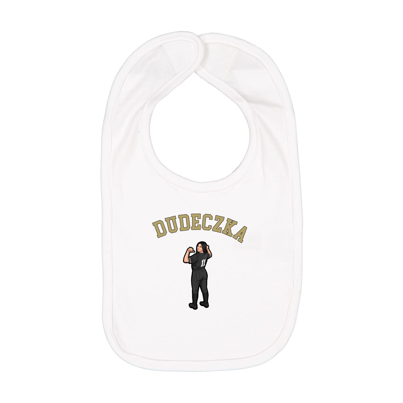 Infant Bib — Shirsey Arch in White