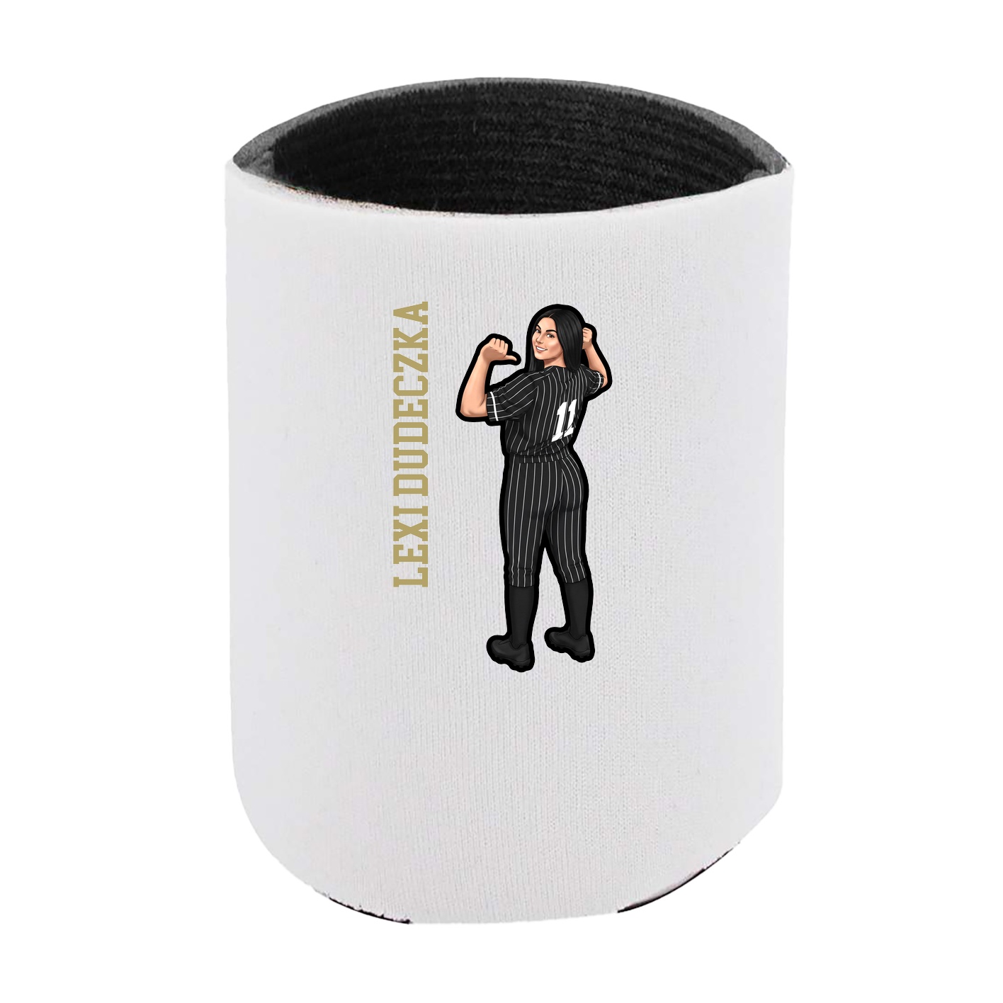 Can Holder — Name Vertical in White