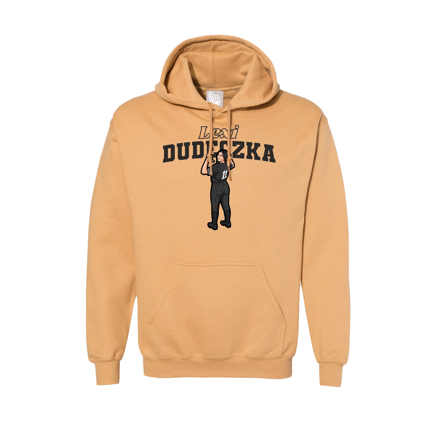 Hoodie — Name Arch in Vegas Gold