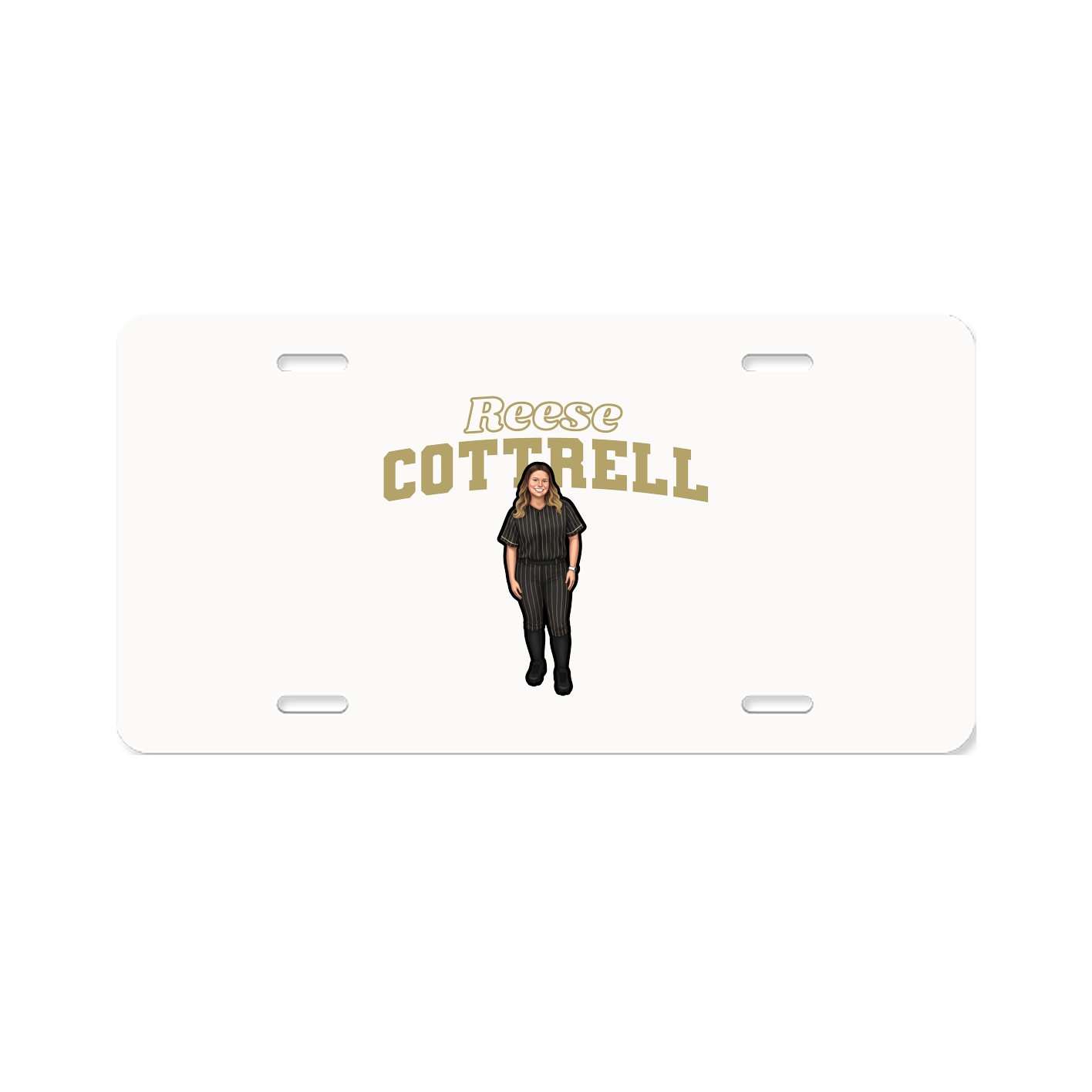 License Plate — Name Arch in Classic
