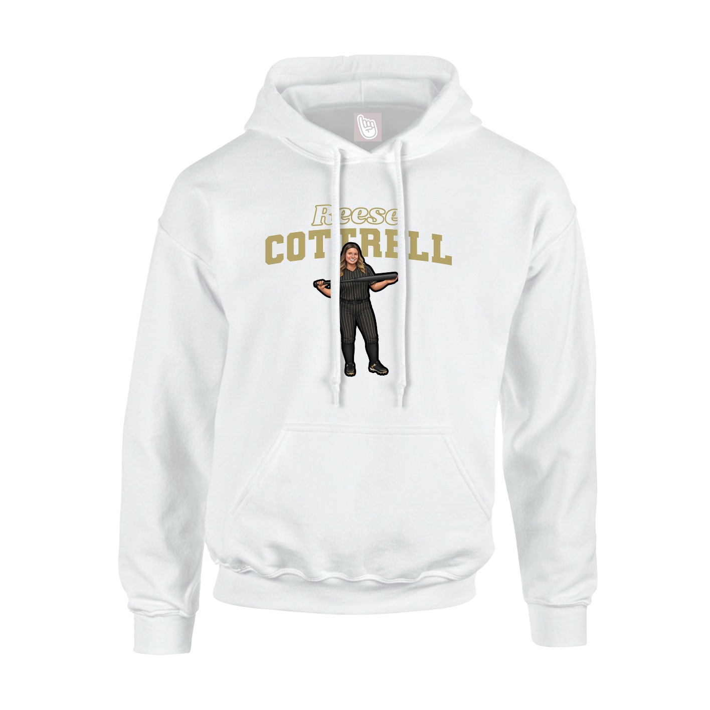 Hoodie — Name Arch in White