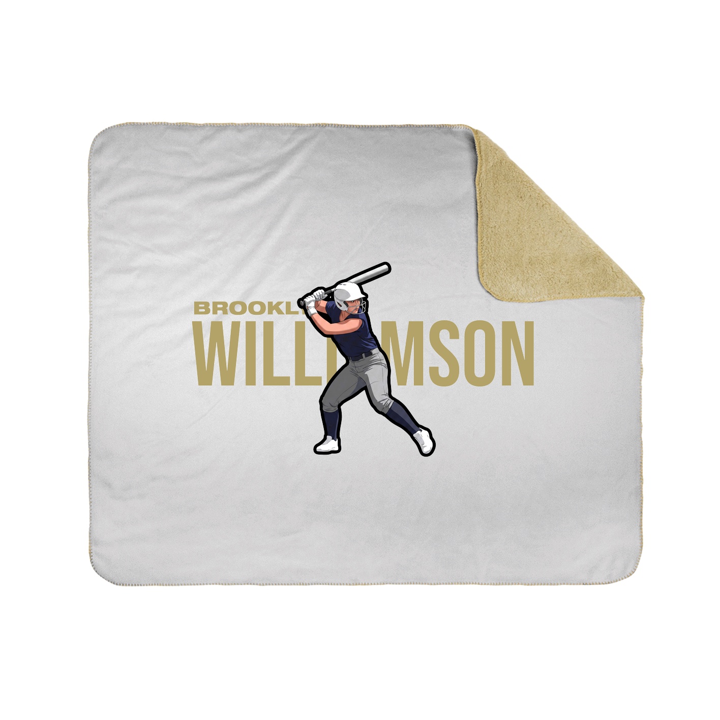 Throw Blanket — Player Name in White