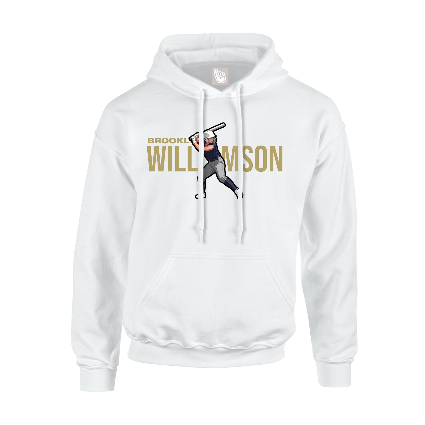 Youth Hoodie — Player Name in White