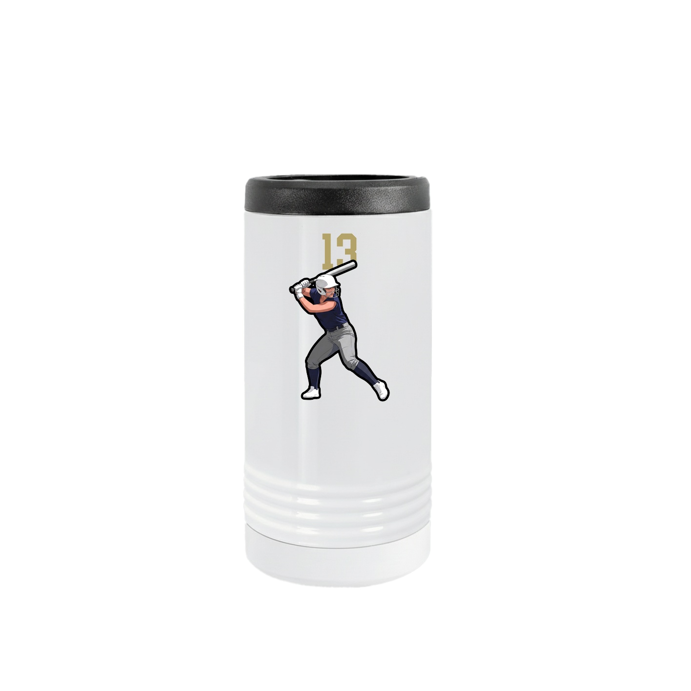 Slim Beverage Holder — Number Top in White
