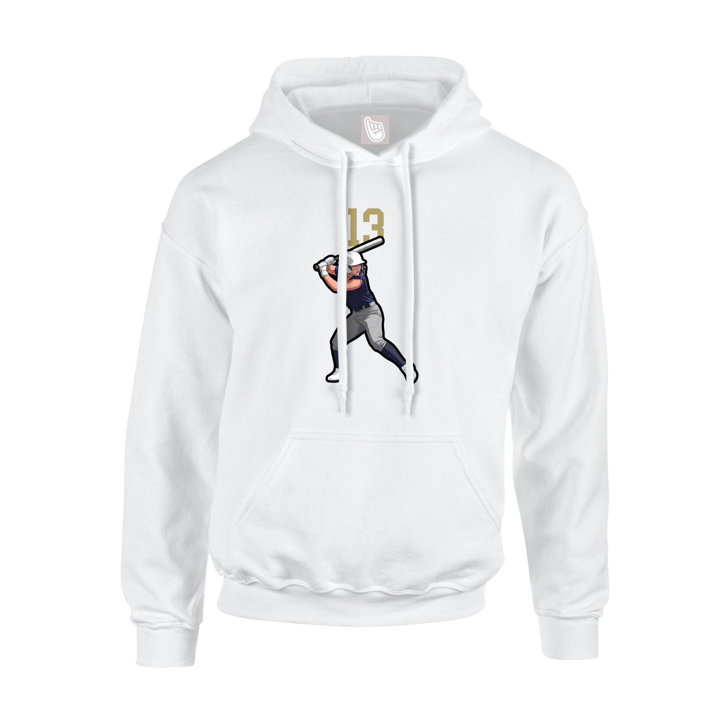 Hoodie — Number Top in White