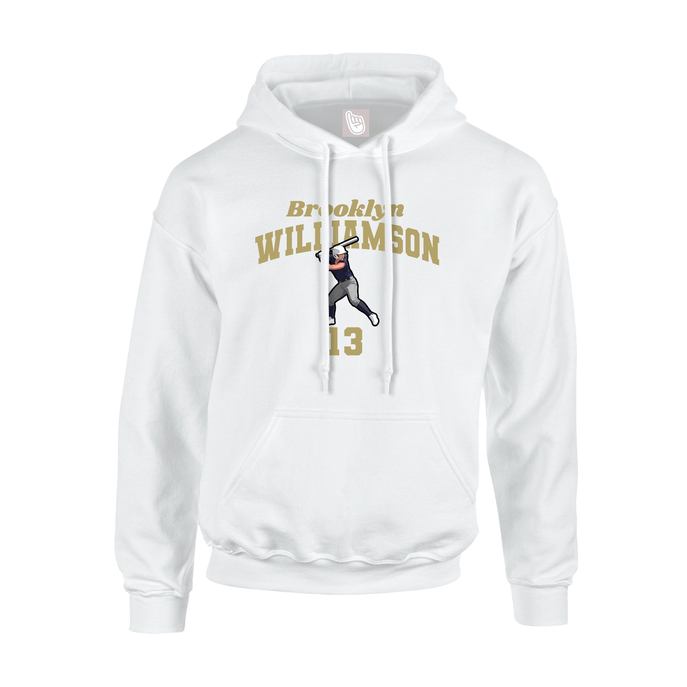 Hoodie — Signature Arch in White
