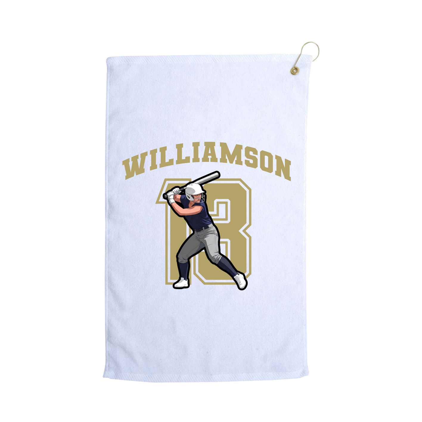Golf Towel — Number in White