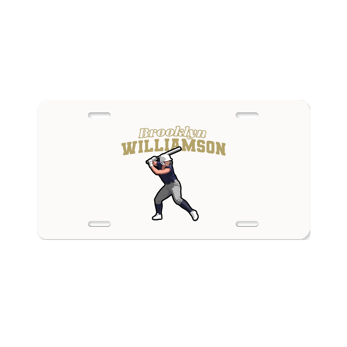 License Plate — Name Arch in Classic